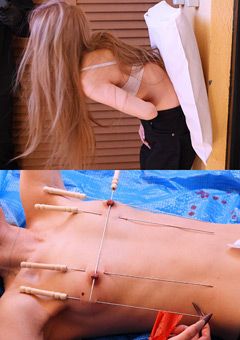 乳串刺し華奢ギャル腹パンチと打撃！